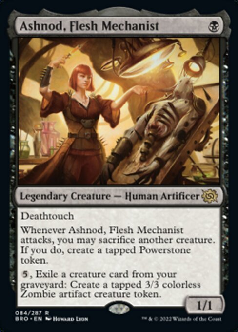 MTG ■黒/英語版■ 《肉体装置技師、アシュノッド/Ashnod, Flesh Mechanist》★FOIL★ 兄弟戦争 BRO_画像1