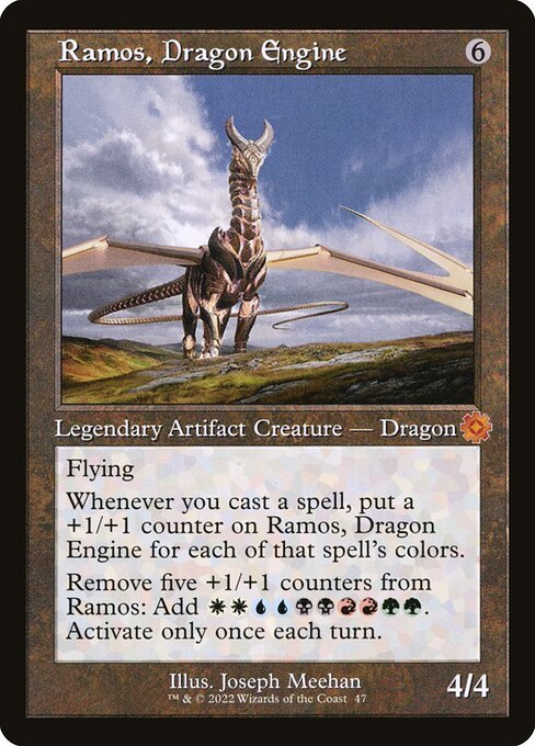 MTG ■無/英語版■ 《ドラゴン・エンジン、レイモス/Ramos, Dragon Engine》★旧枠FOIL★ 兄弟戦争 BRO_画像1