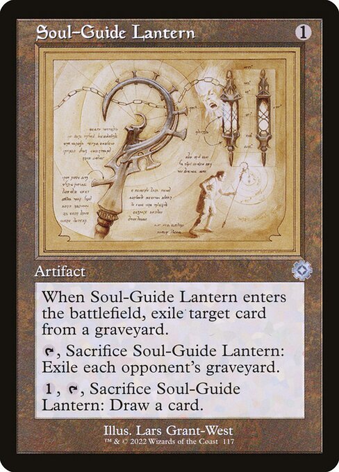 MTG ■無/英語版■ 《魂標ランタン/Soul-Guide Lantern》★旧枠FOIL設計図★ 兄弟戦争 BRO 兄弟戦争 BRO_画像1