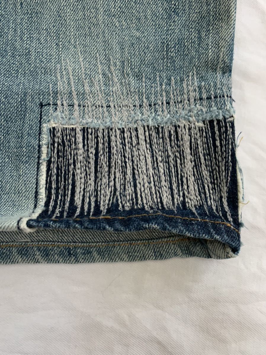 Levi's リーバイス503B XX ダメージ リペア加工デニム W31 赤耳 Levi's リーバイス503B XX ダメージ リペア加工デニム W31 赤耳