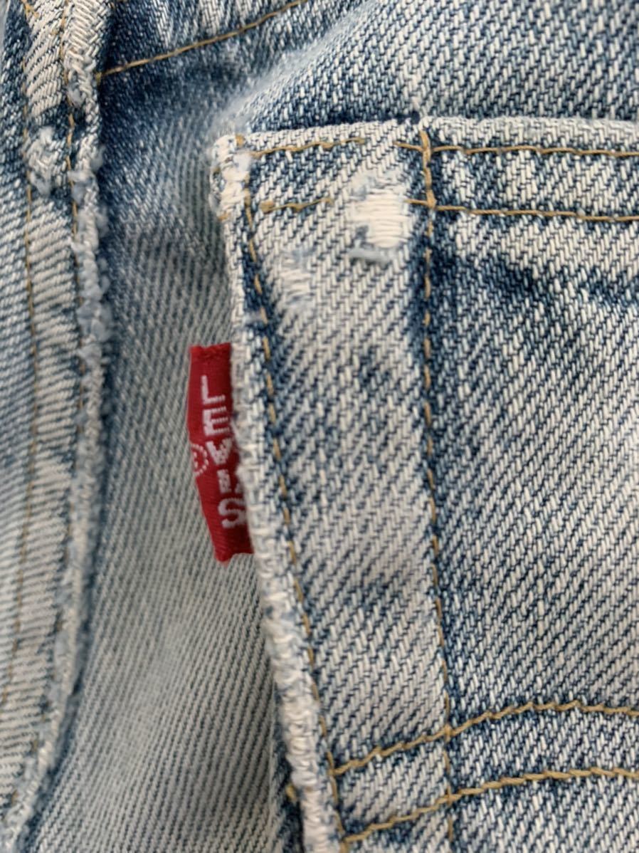 【送料無料】Levi's リーバイス503B XX ダメージ　リペア加工デニム　W31 赤耳　日本製　ビッグE ジーンズ　90s