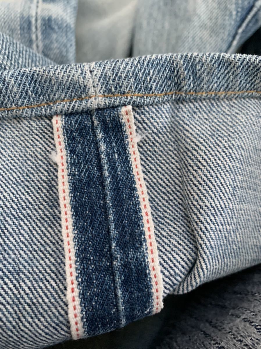 【送料無料】Levi's リーバイス503B XX ダメージ　リペア加工デニム　W31 赤耳　日本製　ビッグE ジーンズ　90s