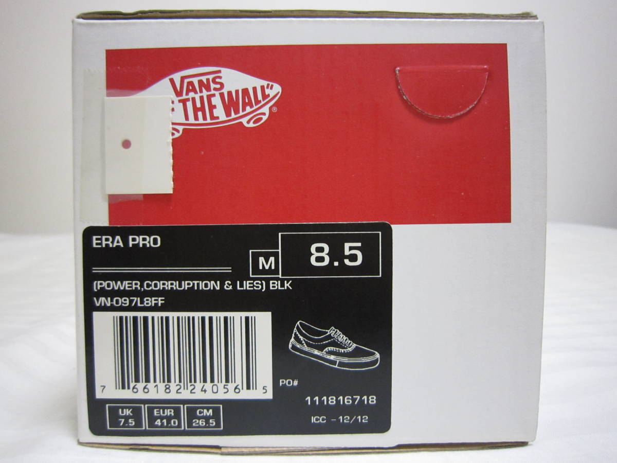 送料無料 New US8.5 26.5cm Supreme x Vans Era Pro Power Corruption & Lies シュプリーム ヴァンズ バンズ 新品_画像7