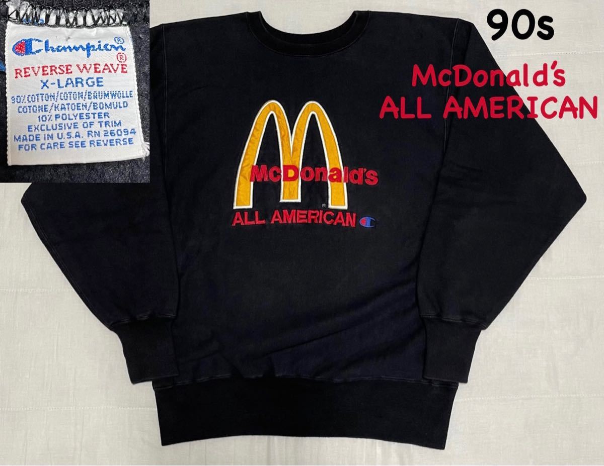 激レア ブラック 黒 マクドナルド チャンピオン リバースウィーブ