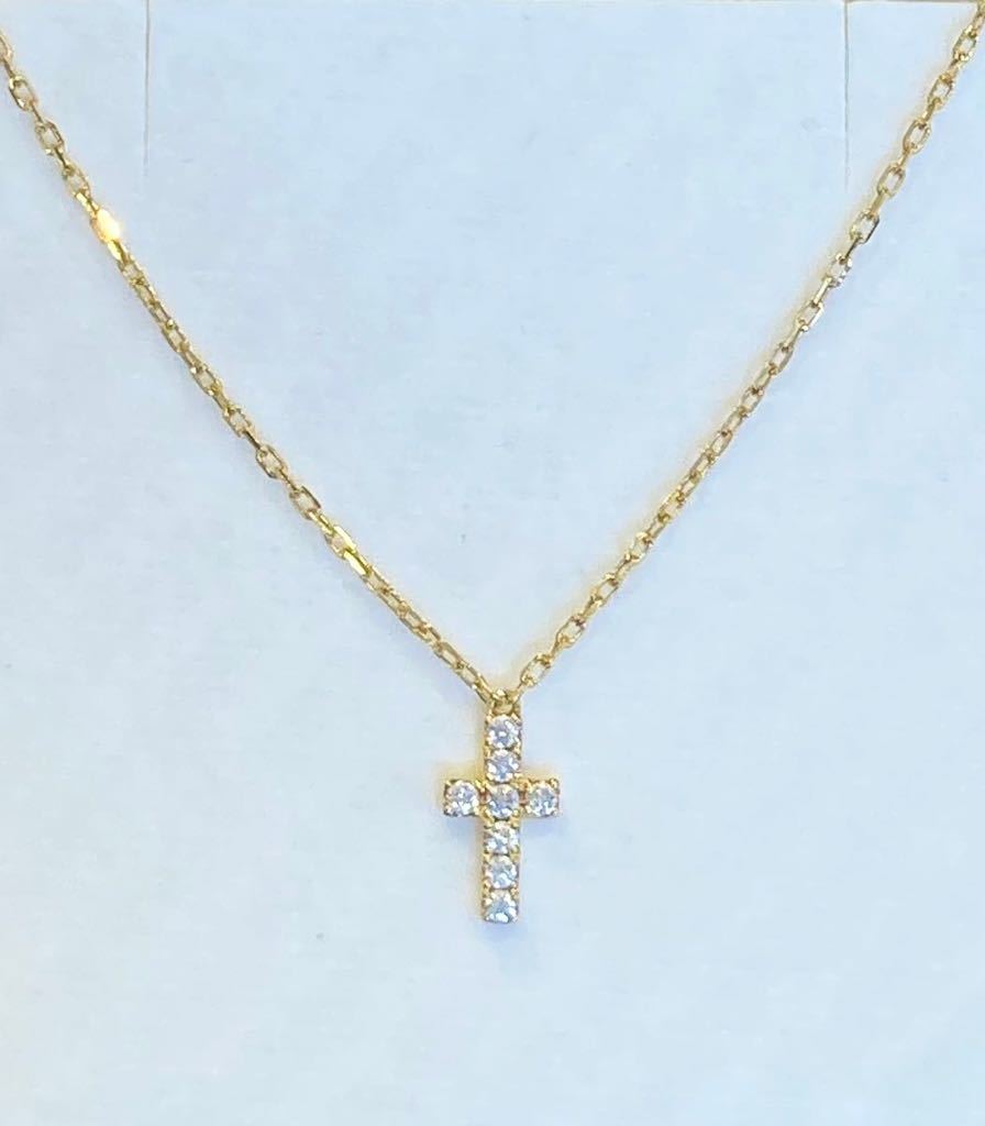 新品 正規品 AHKAH アーカー ネックレス クロス ダイヤモンド 箱 紙袋 リボン プレゼント ダイヤ プレゼント 十字架