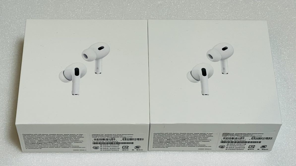 ☆アップル AirPods pro MQD83J/A(2個セット)☆※未開封品※-