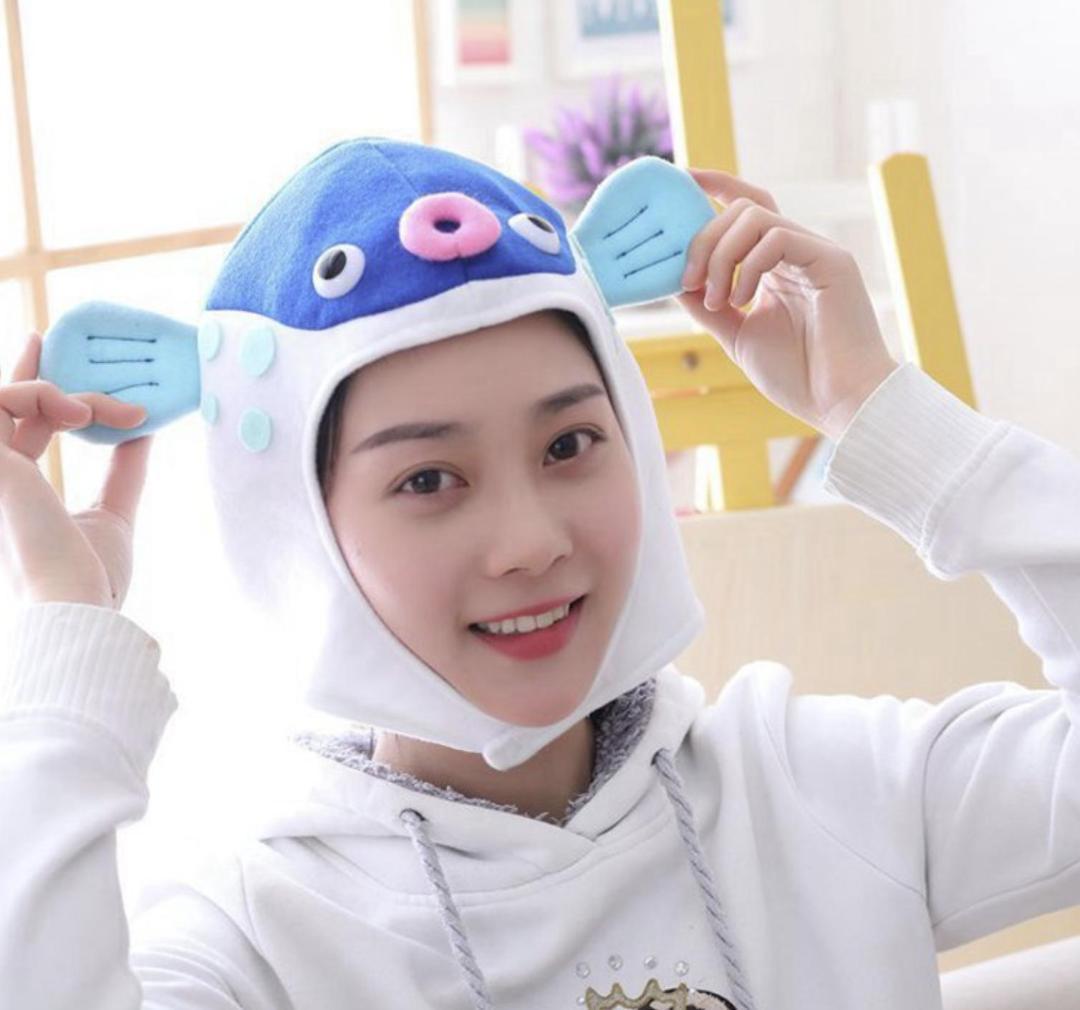  fugu headdress fish hat cosplay soft toy [ reality goods photograph have ]