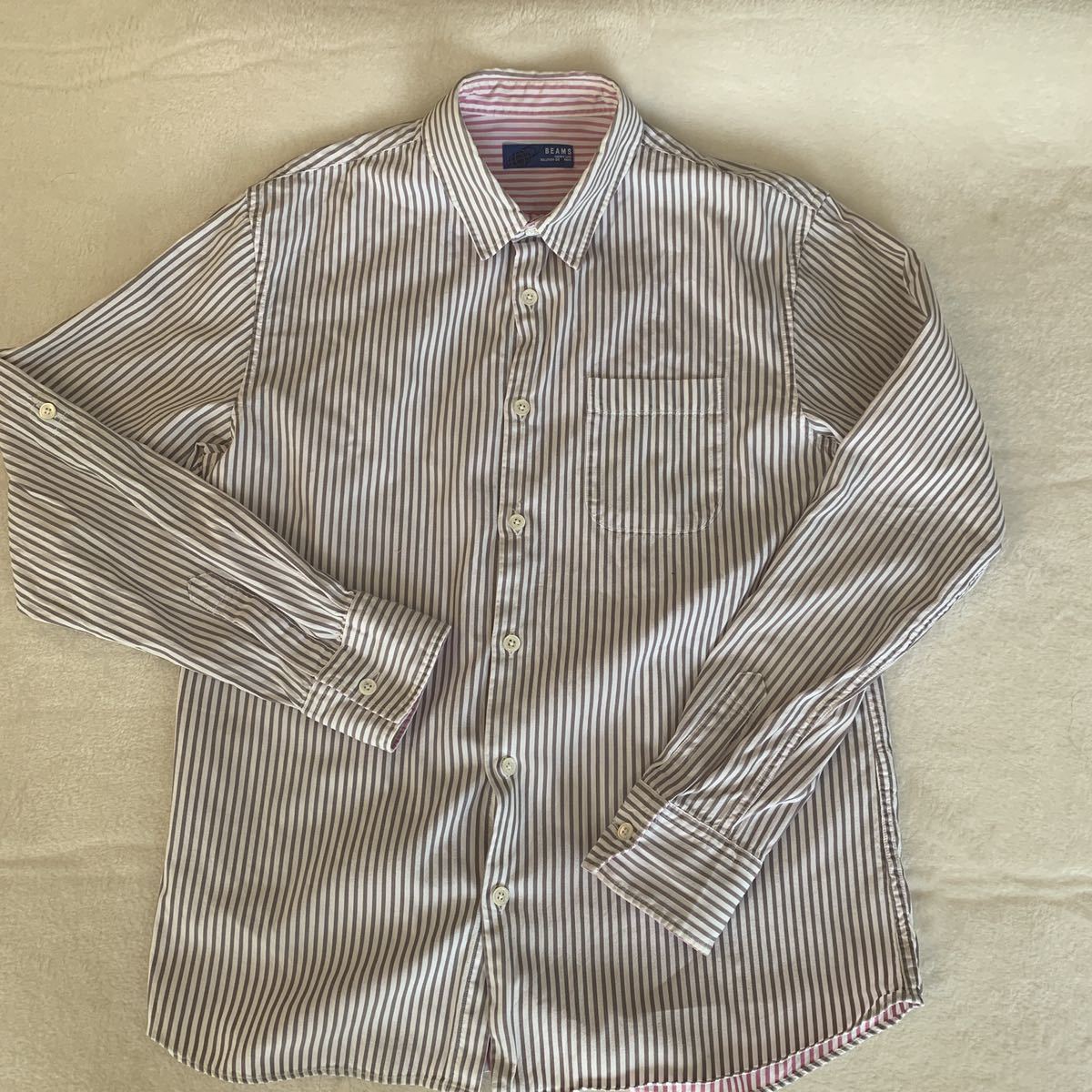 ヤフオク! - ☆ ビームス BEAMS ストライプシャツ M長袖シャツ