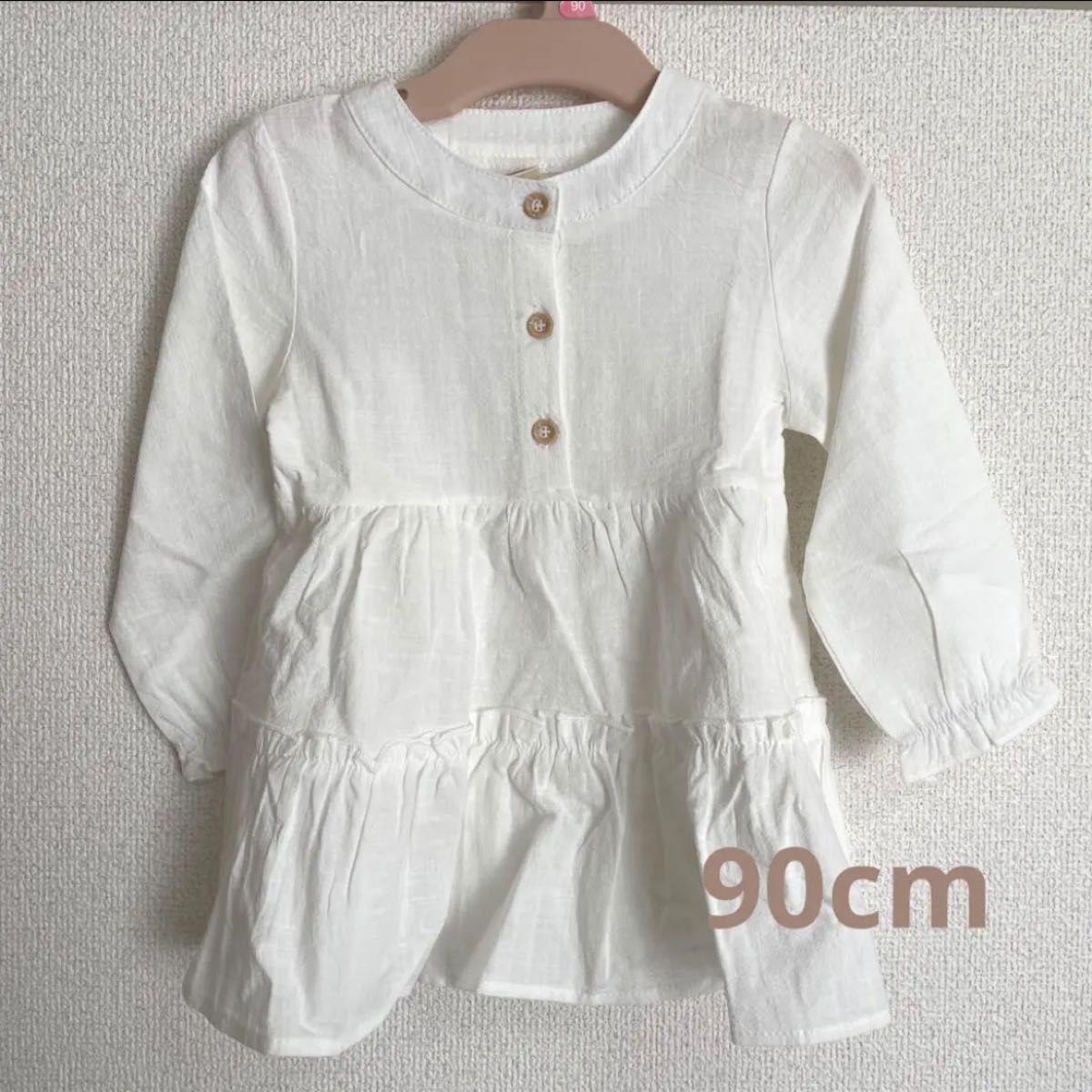 新品 未使用 タグ付き 白 ブラウス 90|PayPayフリマ