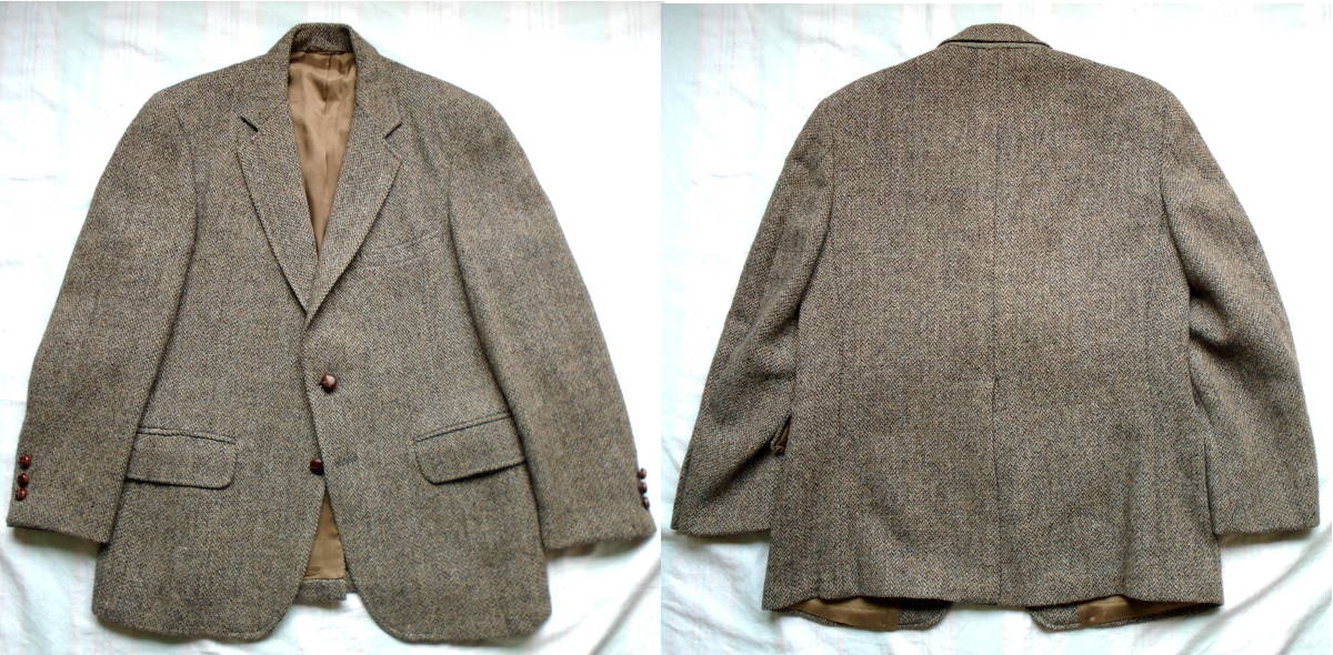 日本人向けサイズ★90s★90's★90年代★HARRIS TWEED★ハリスツイード★ツイードウール★ブレザー★米国製★(M〜L)_画像9