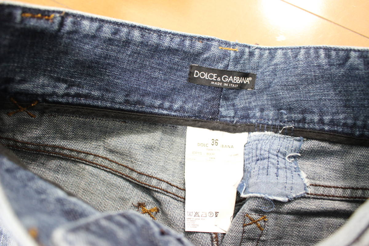 4072 DOLCE&GABBANA Dolce & Gabbana ботинки cut Denim Flare Denim авария Denim джинсы брюки 36 S размер женский 