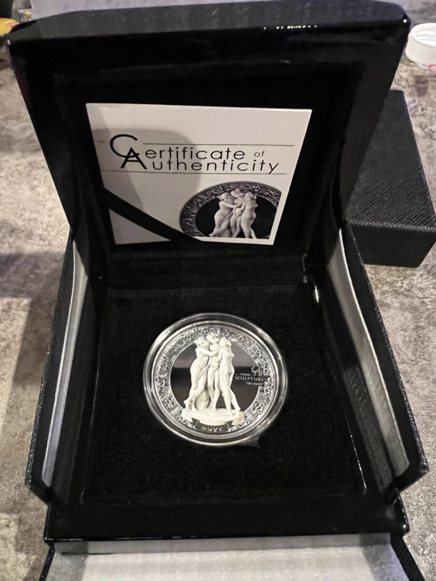 2020年 パラオ スリーグレイセス 2オンス 銀貨 Palau TRE GRAZIE