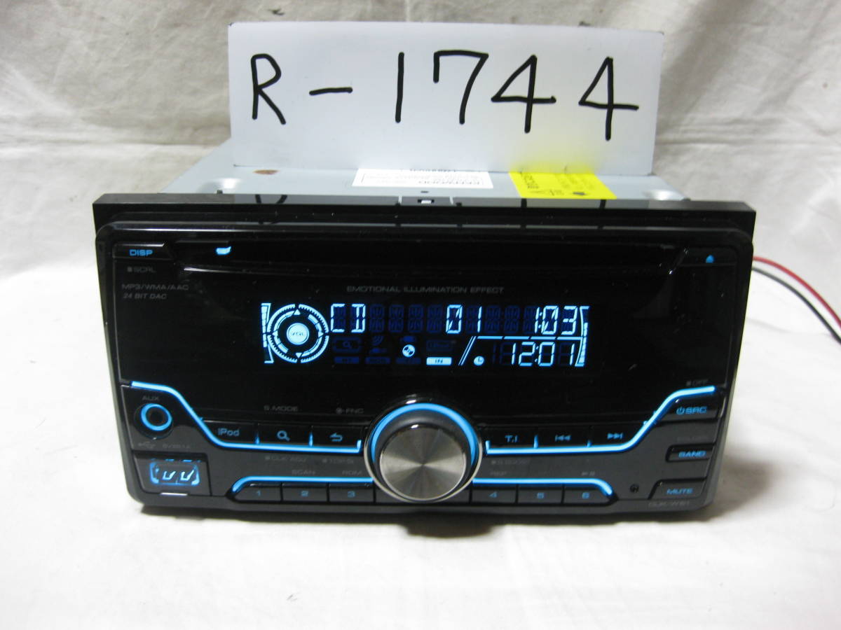 R-1744　KENWOOD　CUK-W61　MP3　フロント USB AUX　CDデッキ　補償付_画像1