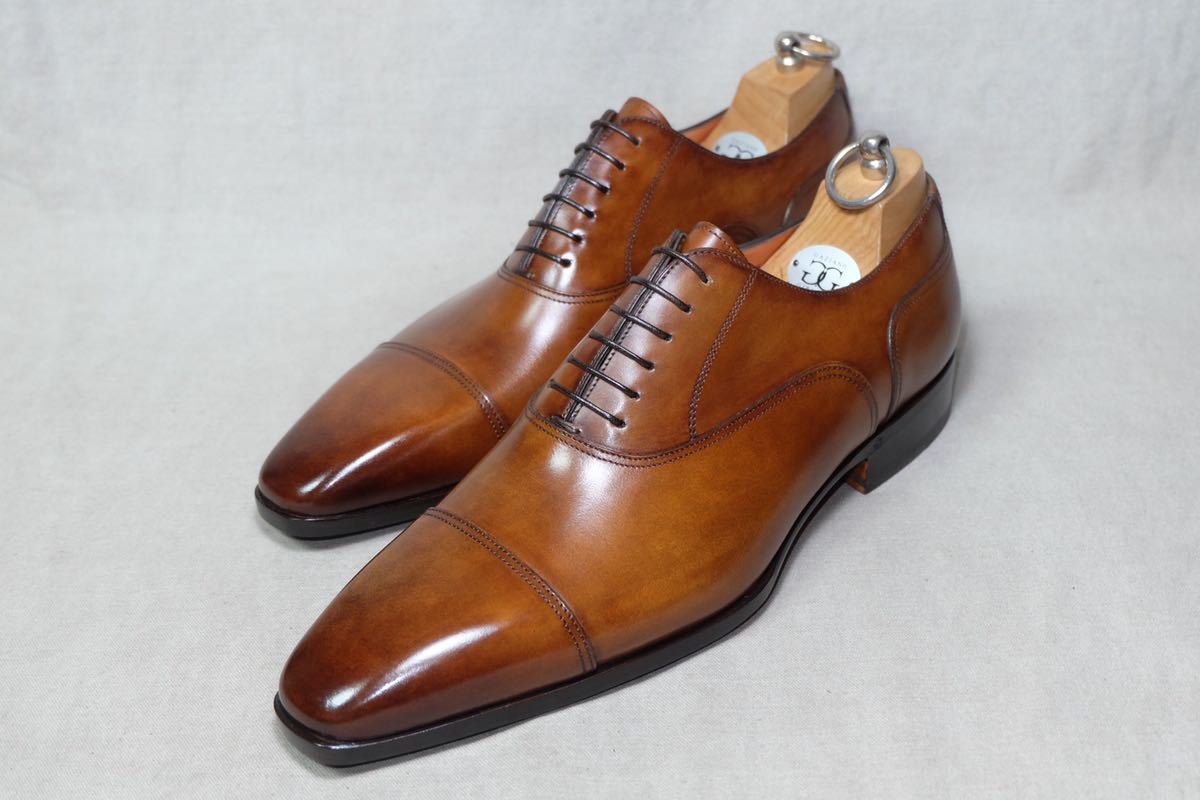 定価15万円 未使用Santoni サントーニ 美しいレースアップシューズ UK8