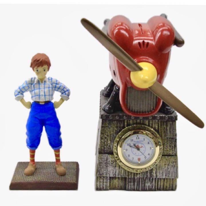 【即決価格】 紅の豚　置時計　サボイアS-.21後期型 時計ムーブ　フィオ・ピッコロ　フィギュア ★3_画像1