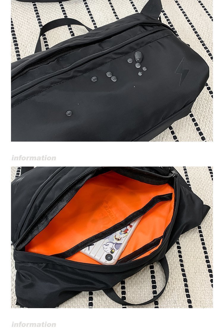 新品 ワンショルダー ボディバッグ ノーブランド ブラック A ボディ