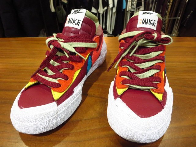 NIKE ナイキ BLAZER LOW / SACAI / KAWS サカイ カウズ ブレーザー スニーカー Team Red US5 23.5cm_画像2