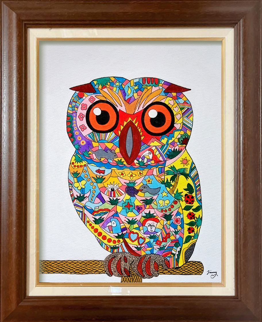 Yahoo!オークション - 絵画 ジミー大西 ふくろう Yahoo!オークション - 絵画 ジミー大西 ふくろう