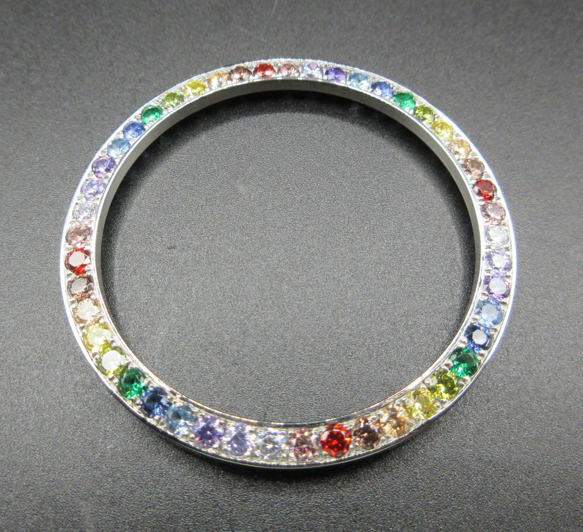 Jacob&co Jacob five time zone 47mm bezel after diamond processing does Rainbow color custom ice Tec pe rough .ne Hublot 