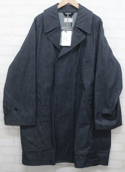 3J1422/ не использовался товар HERILL Cashmere denim Pcoat 19-020-8000-31 износ ru кашемир Denim бушлат 