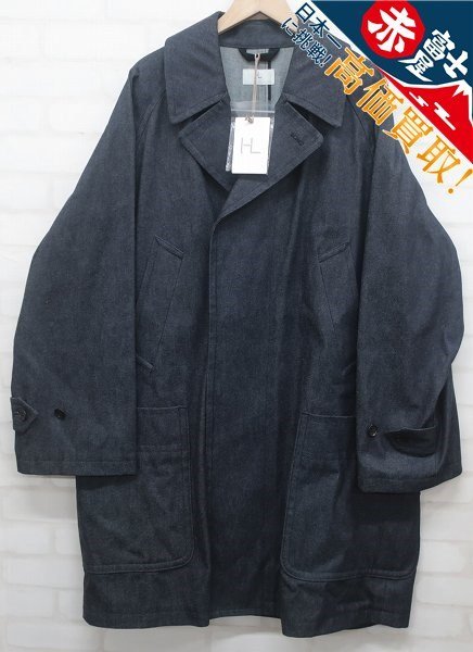 3J1422/ не использовался товар HERILL Cashmere denim Pcoat 19-020-8000-31 износ ru кашемир Denim бушлат 