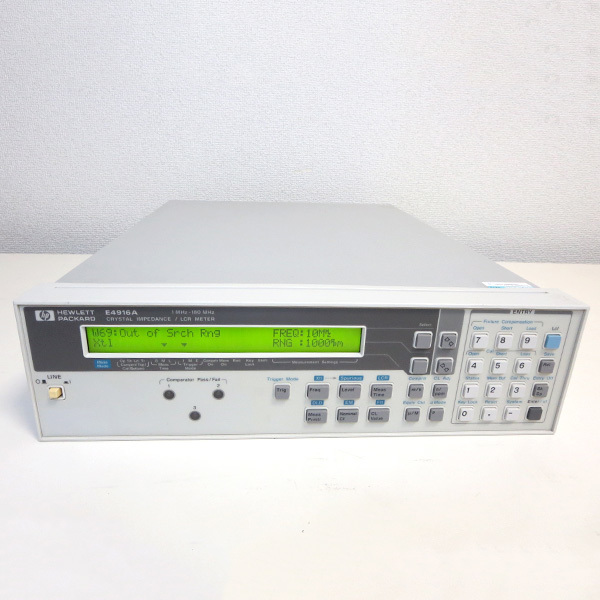 【動作確認済】E4916A 水晶インピーダンス／LCRメータ測定周波数1MHz～180MHz、キーサイト（KEYSIGHT）
