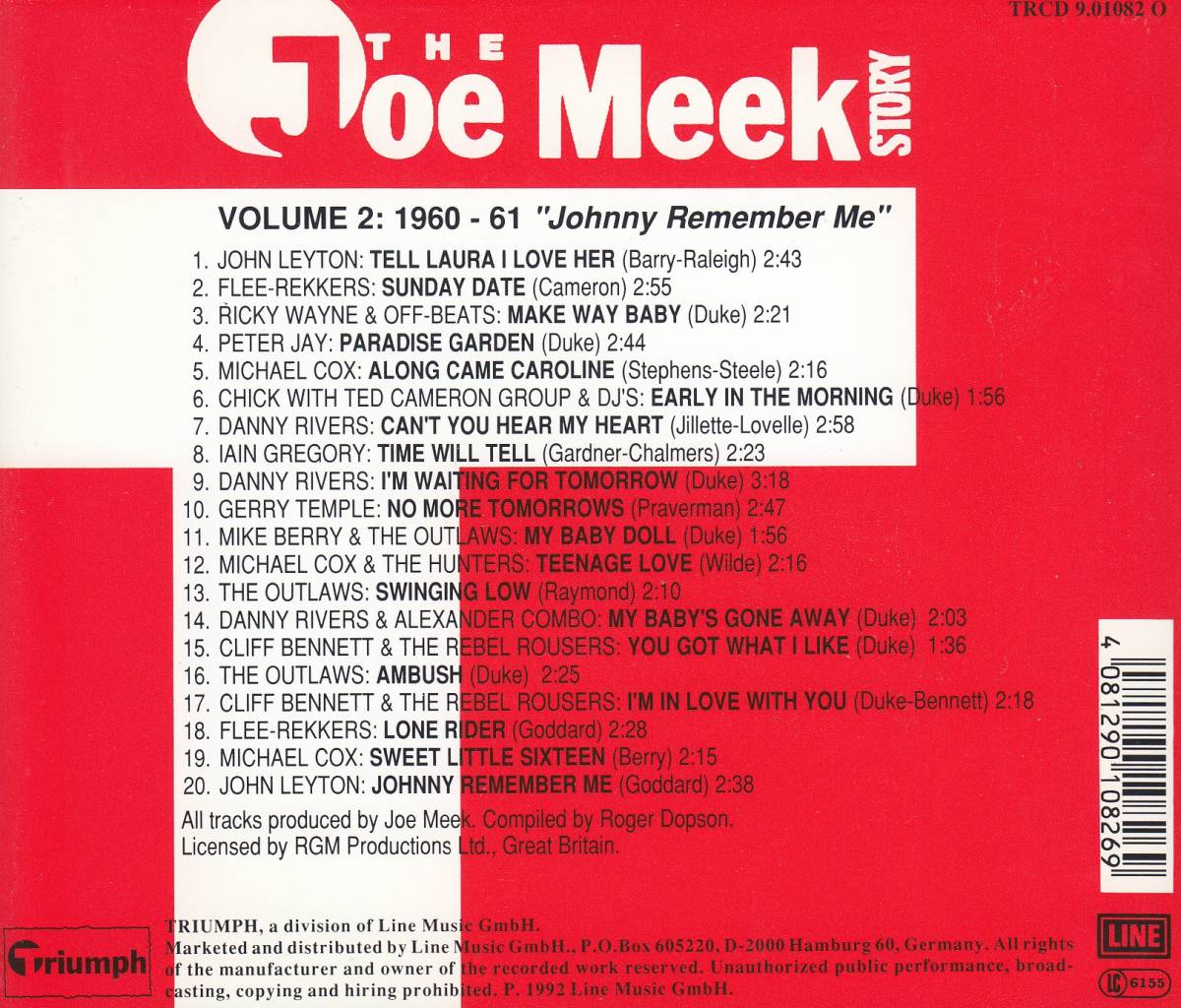 輸 VA Joe Meek The Joe Meek Story Volume Two: 1960-61 - Johnny Remember Me◆規格番号■TRCD-901082◆送料無料■即決●交渉有_画像2