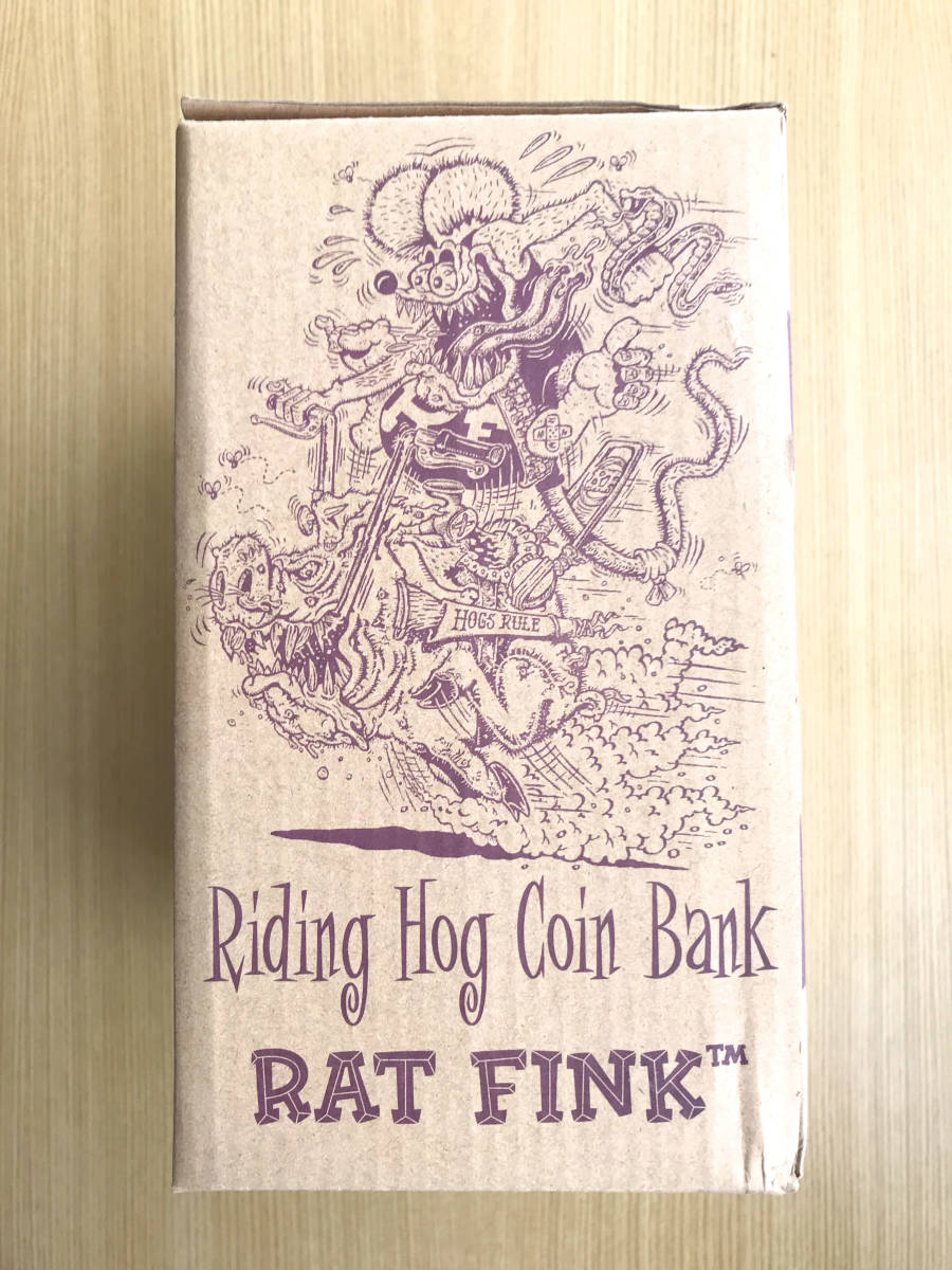 RAT FINK RIDING HOG COIN BANK / Ed &#34;Big Daddy&#34; Roth / MOONEYES / ラットフィンク / 貯金箱