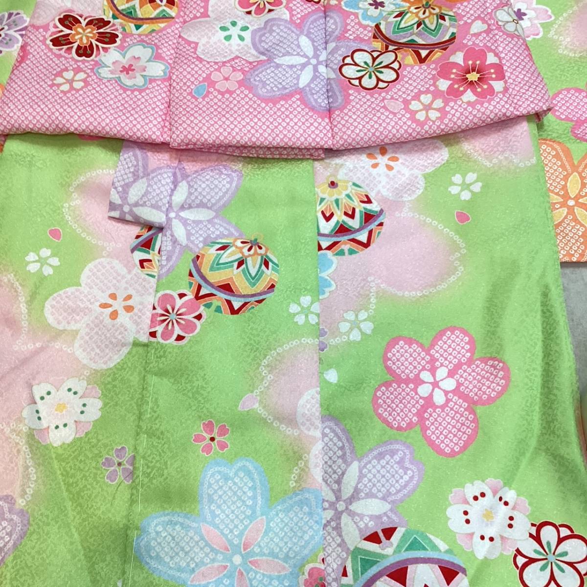  "Семь, пять, три" кимоно 3 лет mi519a. ткань * кимоно 7 позиций комплект .. рисунок цветочный принт новый товар включая доставку 