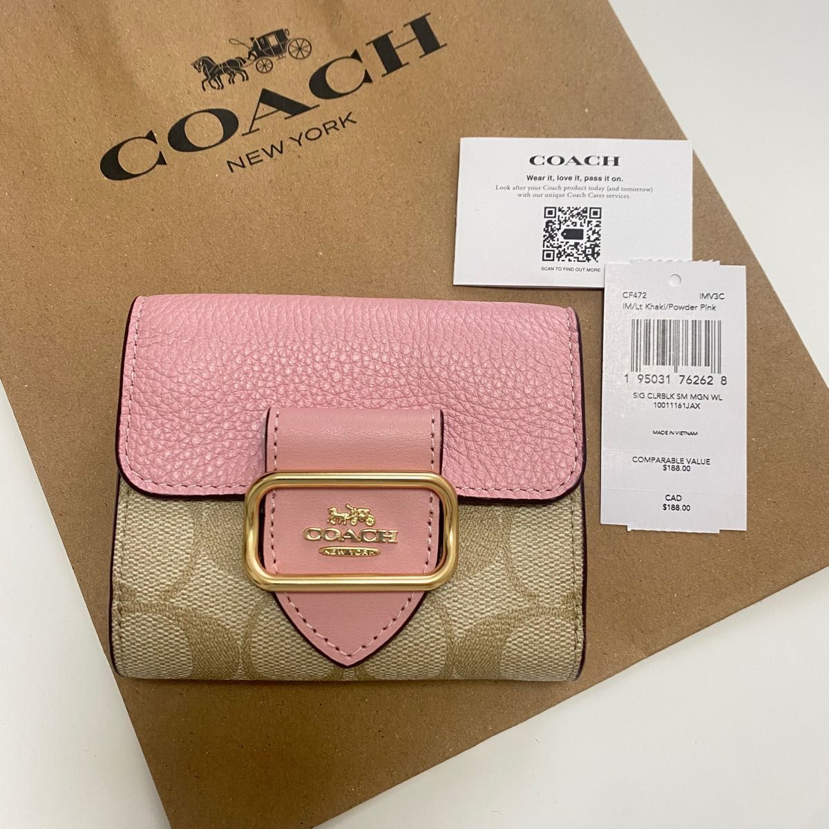 【新品未使用】最終値下げ COACH 新作 折り財布 スモールモーガンウォレット ミニ財布