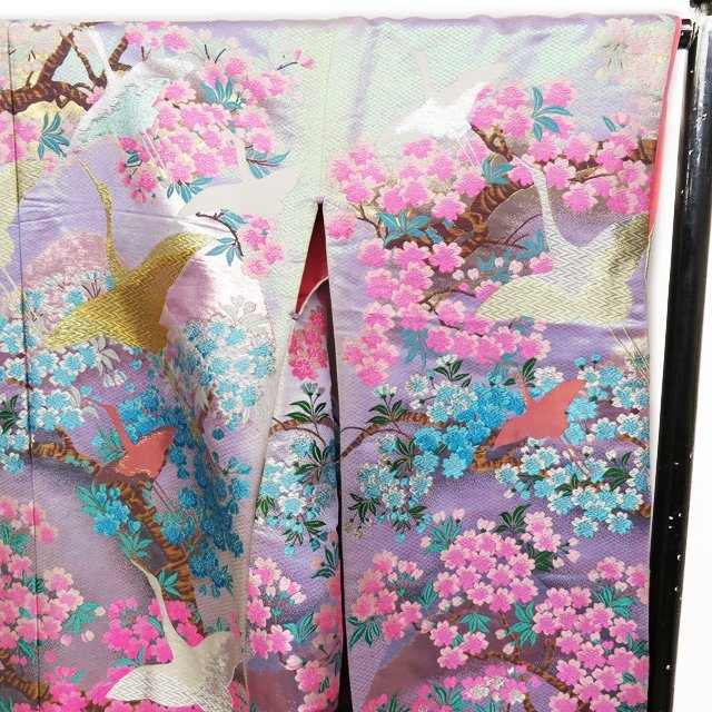 ☆きもの北條☆ 打掛 桜と鶴 花模様 箔糸 逸品 豪華 花嫁衣装 衣裳