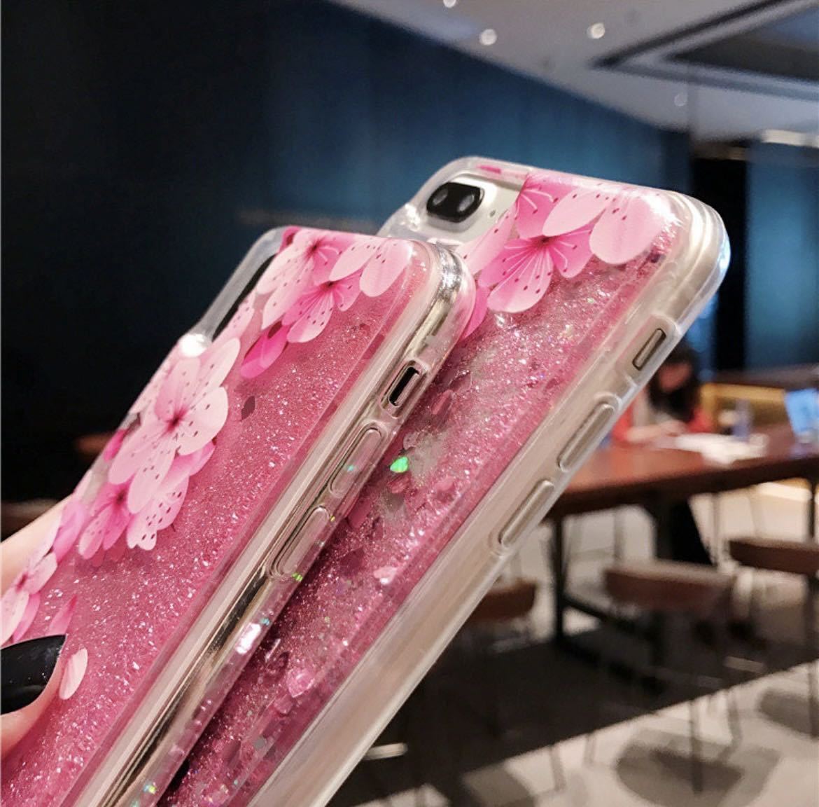 iPhone12mini ケース★iPhone12mini カバー★グリッター 花柄 iPhone12miniケース★ピンク 可愛い