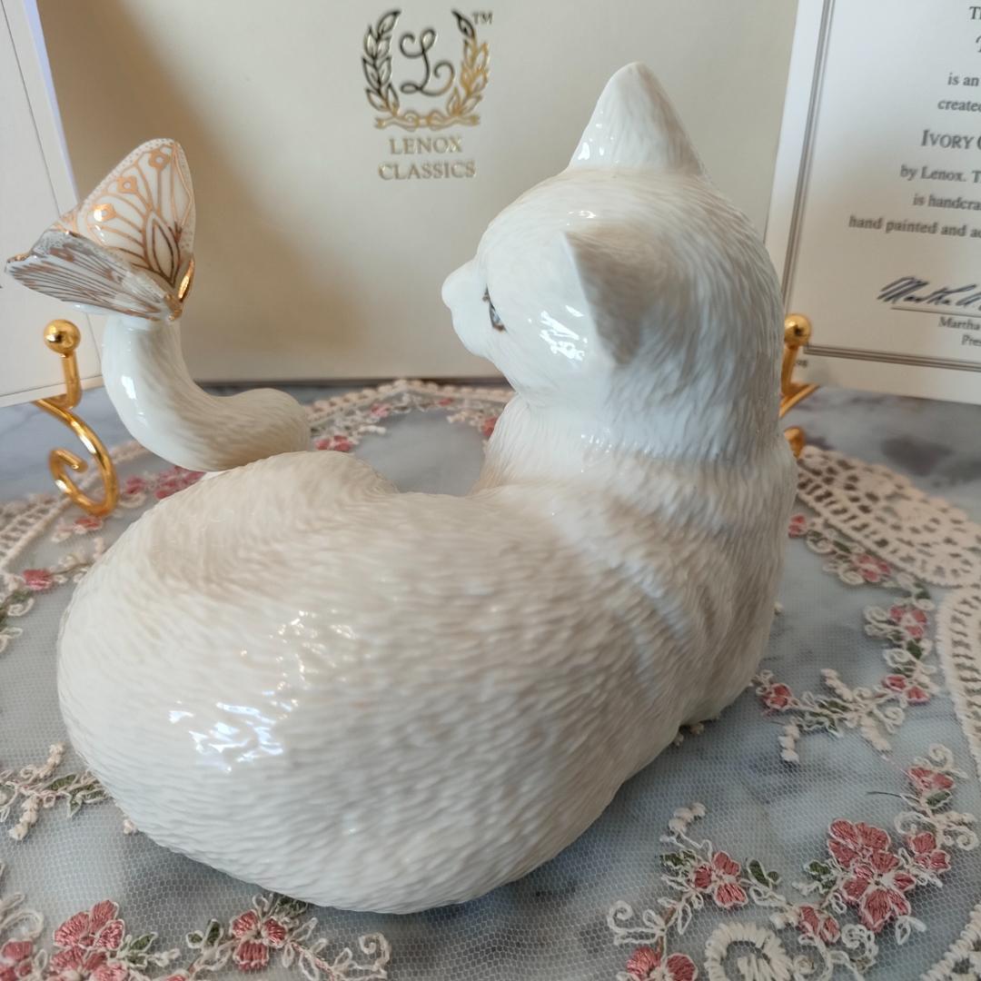 証明書 専用箱 ありレノックス ジュエリー 蝶 猫 陶器 置物 証明書 専用箱 ありレノックス ジュエリー 蝶 猫 陶器 置物