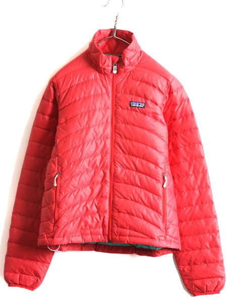 希少サイズ S ■ 12年製 パタゴニア ダウン セーター ジャケット ( レディース ) PATAGONIA ジャンパー ブルゾン フルジップ アウトドア 赤