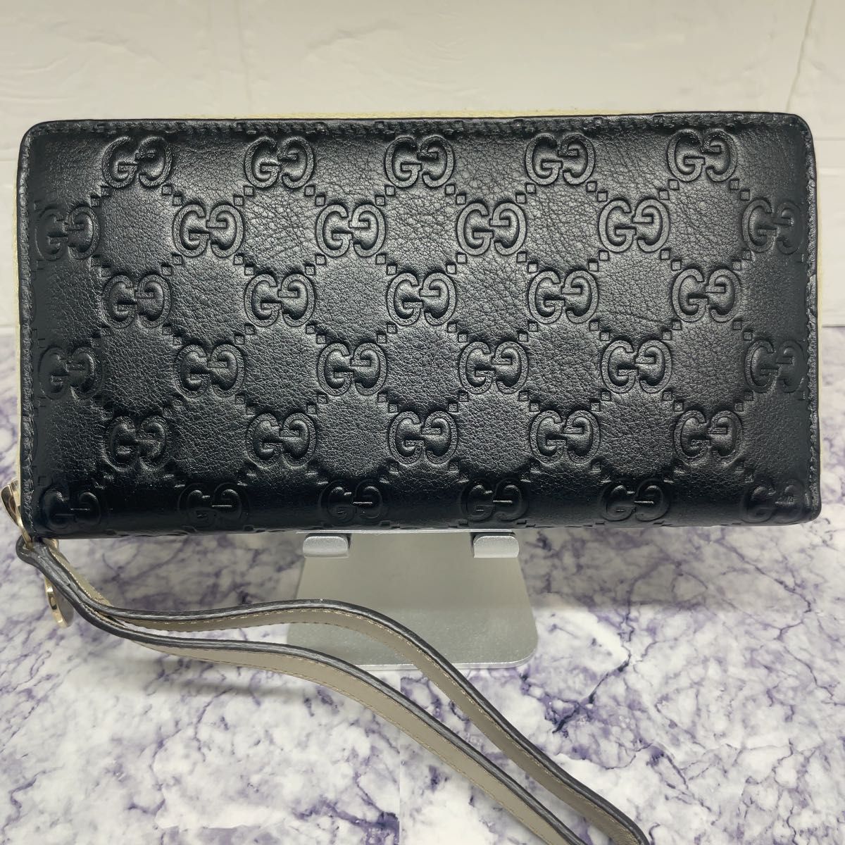 116 極美品 GUCCI グッチ シマ GG ラウンドファスナー 長財布