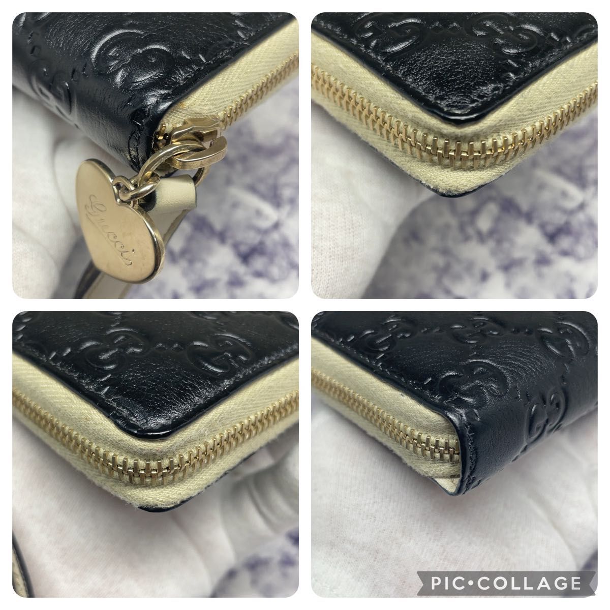 116 極美品 GUCCI グッチ シマ GG ラウンドファスナー 長財布