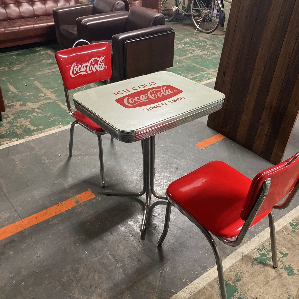Yahoo!オークション - コカ・コーラ Coca-Cola テーブル、チェアセット 