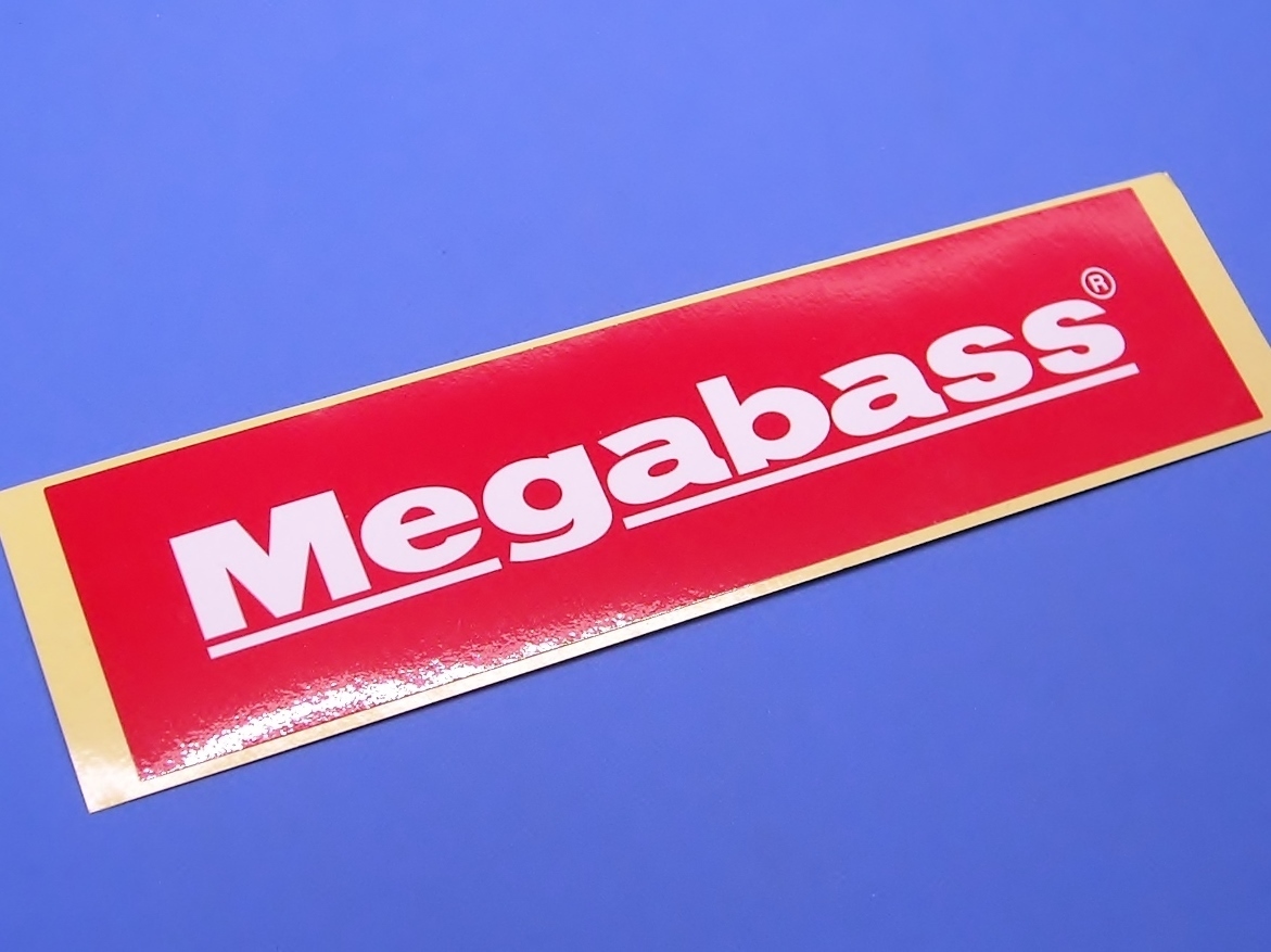 メガバス Megabass 赤◆ ロゴ ステッカー 175×43mm シール_画像1