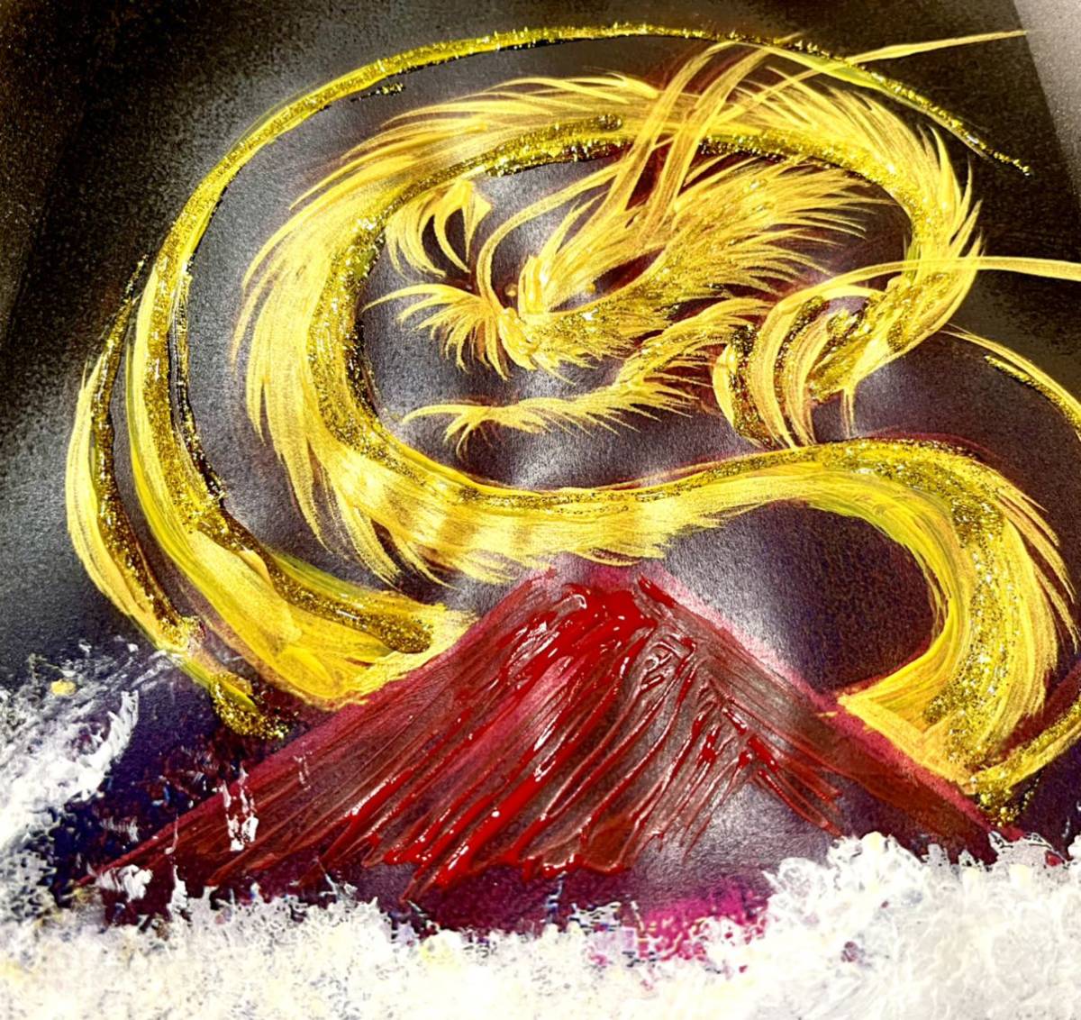 Yahoo!オークション - 真作 壮風 書道家廣石作品 龍 赤富士 原画 Yahoo!オークション - 真作 壮風 書道家廣石作品 龍 赤富士 原画