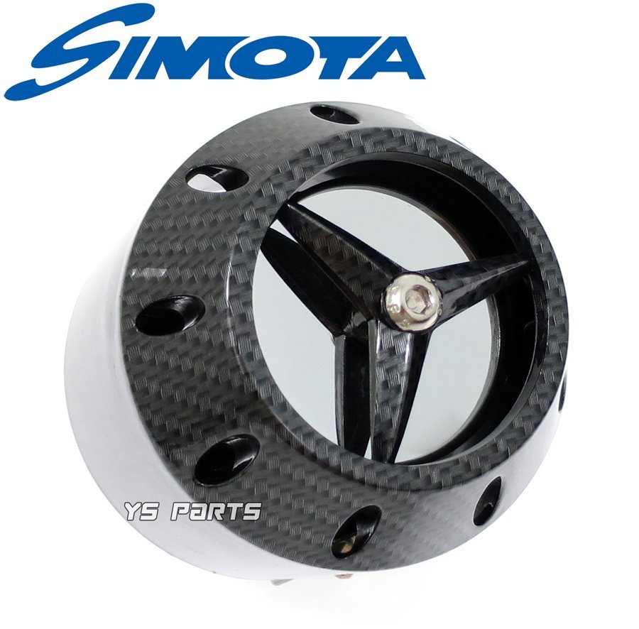 SIMOTA高性能パワーフィルター50mmカーボン FTR223/FTR250/250TR/KDX200SR/KDX125SR/SR400/SR500/セロー225等のPWKビッグキャブ化にの画像3