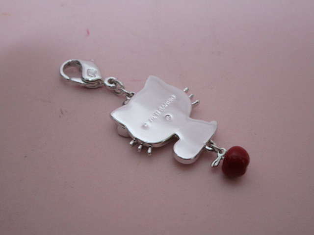 新品 本物 スワロフスキー ハローキティ／Hello Kitty Sitting Red Apple Charm／チャームの画像3