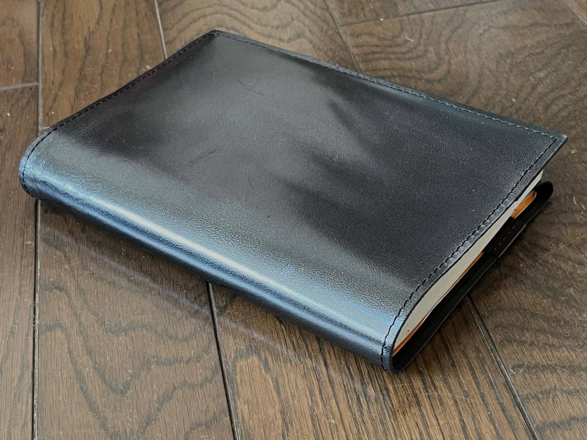  made in Japan * original leather book cover 20.3×37cm separate volume size metallic black * new goods 
