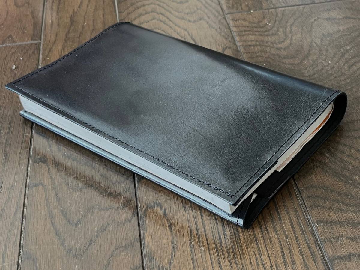  made in Japan * original leather book cover 20.3×37cm separate volume size metallic black * new goods 