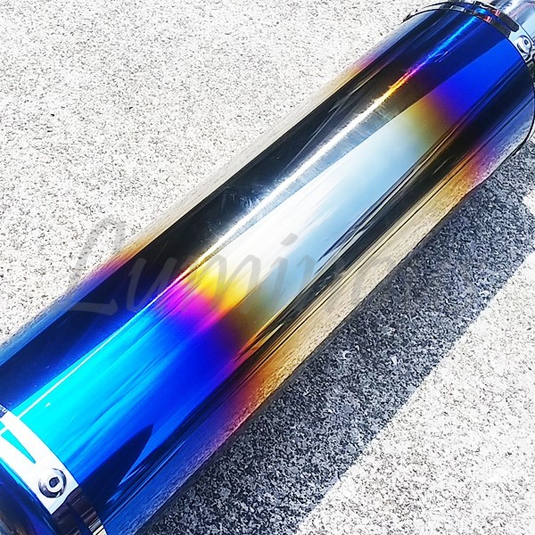  titanium manner slip-on / muffler / silencer slash cut exhaust pipe 60.5mm FZ400R FZ6R FZR1000 FJR1300 FZ1 FAZER feather all-purpose 