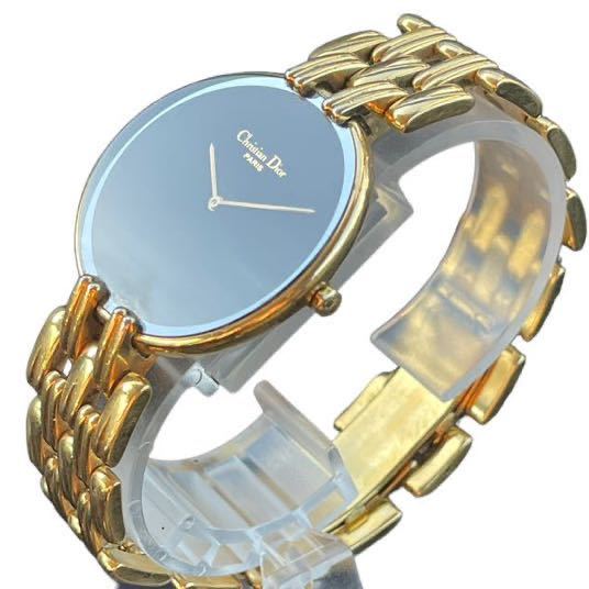 稼働品 ディオール Dior バギラ ダイヤインデックス クオーツ時計