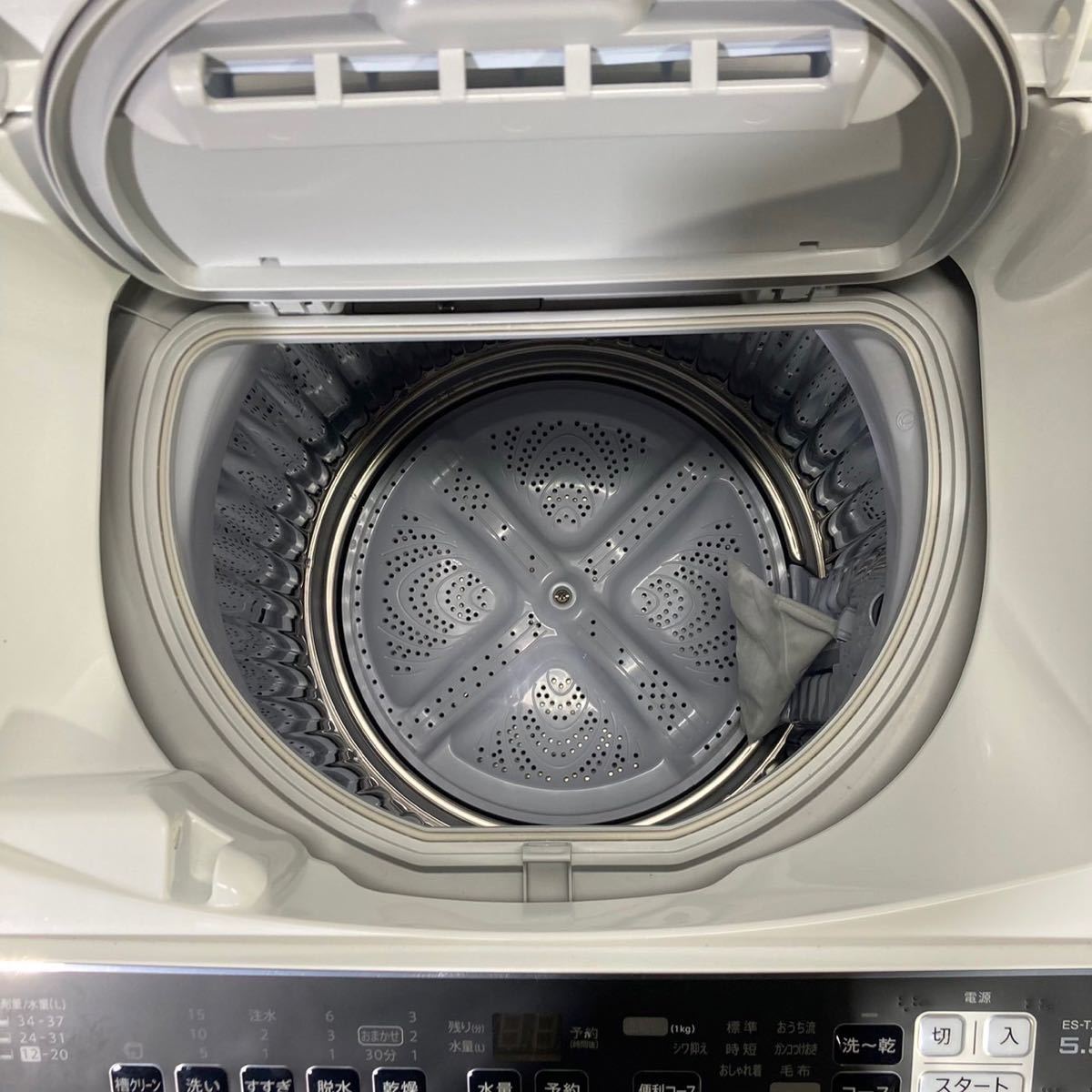 SHARP 洗濯機 ES-TX5FJ-W 5.5kg 2022年製 D050 ≪超目玉☆12月≫ 49.0