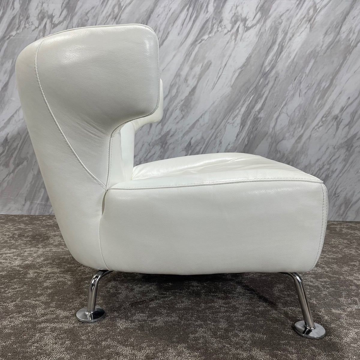 Domicil IDC大塚家具 レザーアームチェア シングルソファ D412-