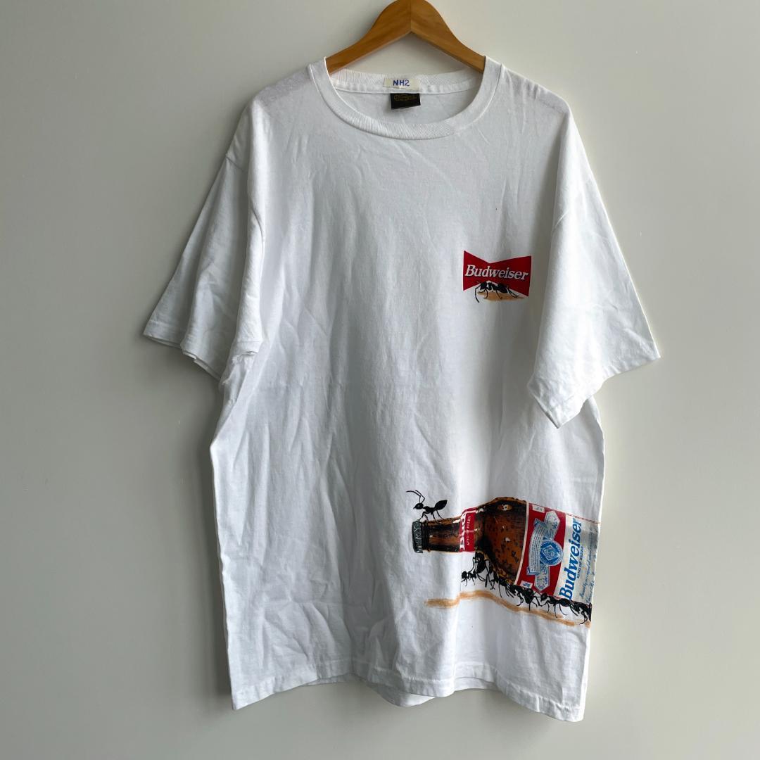 NH2T 90s 企業T バドワイザー ビール Tシャツ XL USA製 ビンテージ_画像1