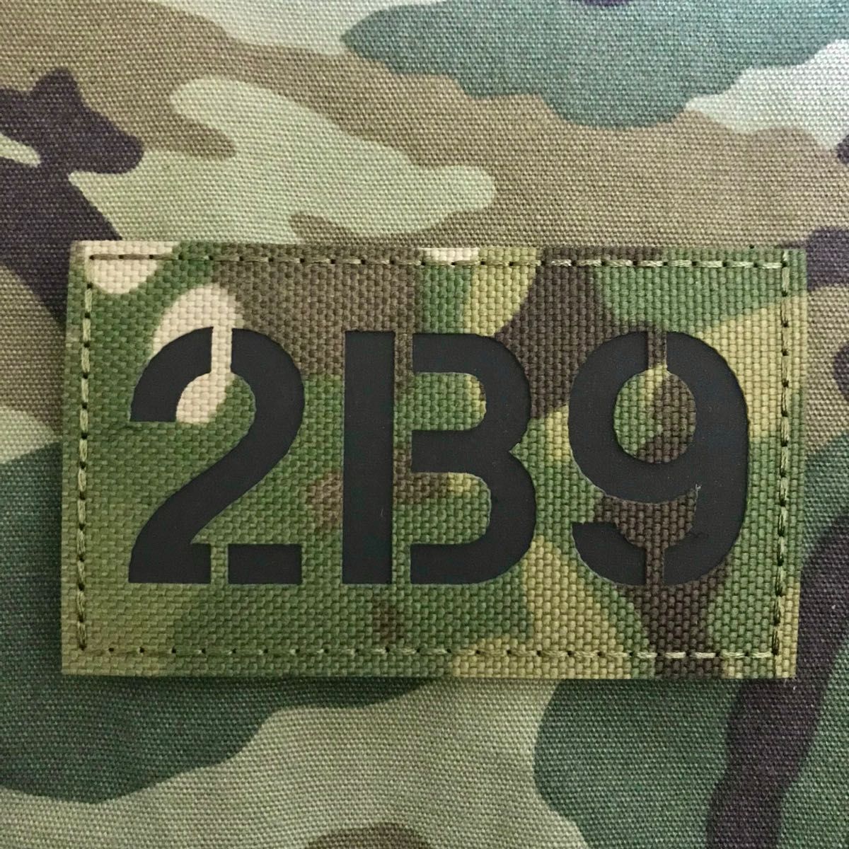 米軍 コールサイン PVCラバー ミリタリー パッチ 2B9 カモフラ サバゲー