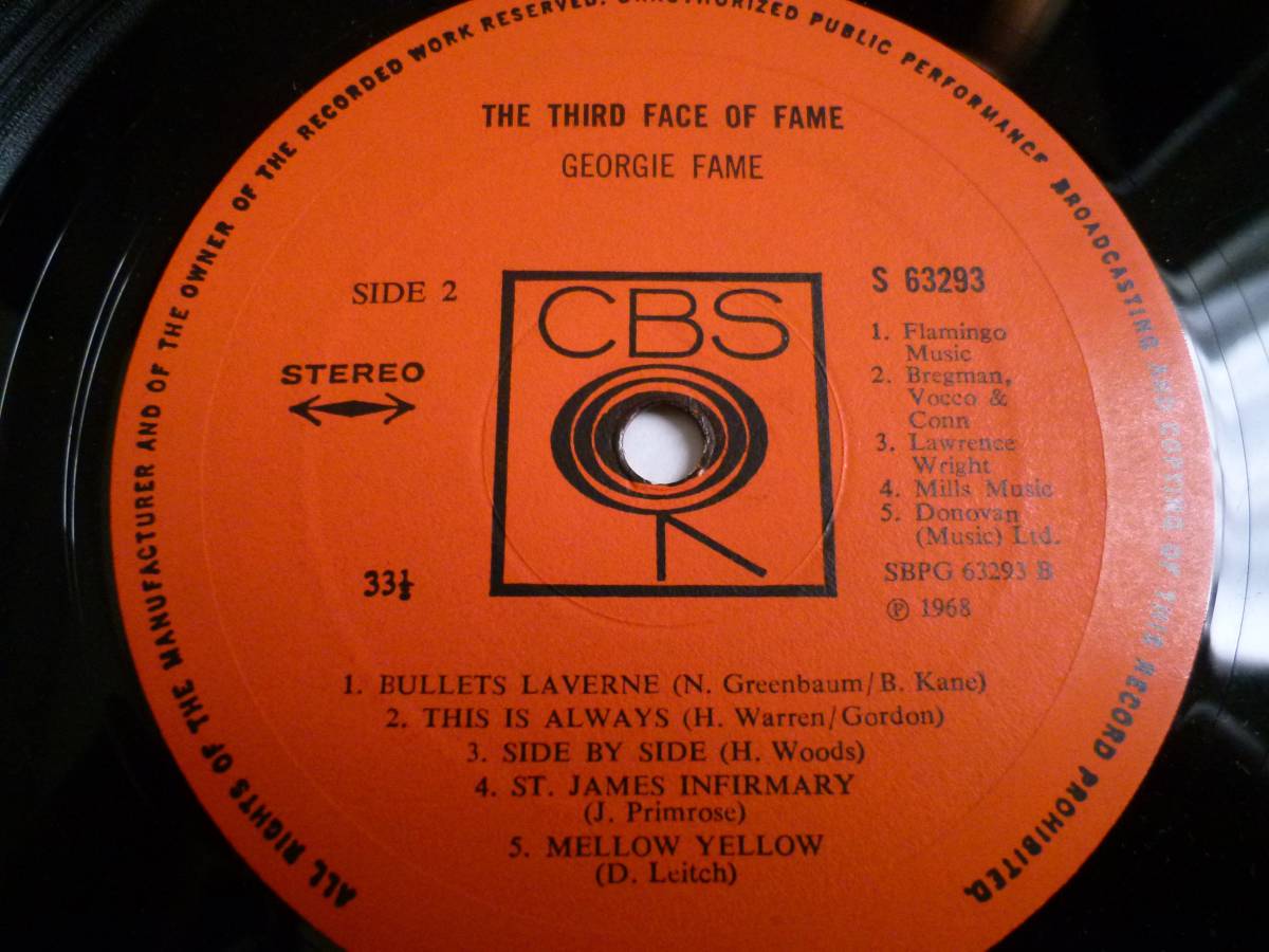 Georgie Fame『The Third Face Of Fame』LP_画像4